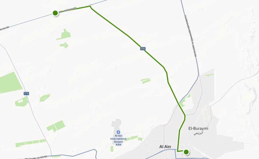 Abu Dhabi 360 Bus Route Map