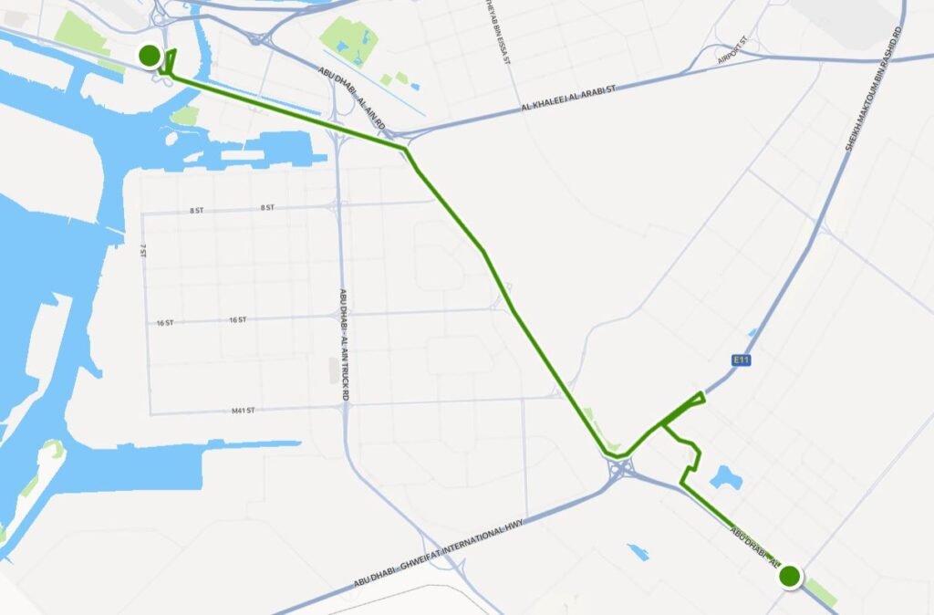 Bus 401 Route Map Abu Dhabi