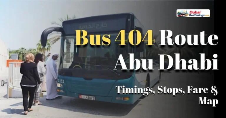Bus 404 route Abu Dhabi from Al Wathba Municipality to Capital Park