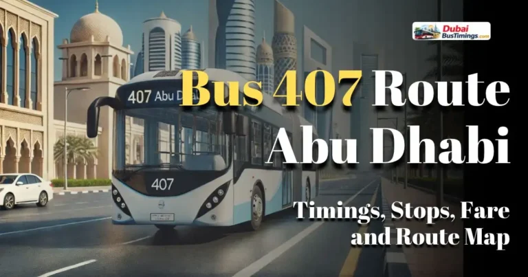 Bus 407 Route Abu Dhabi
